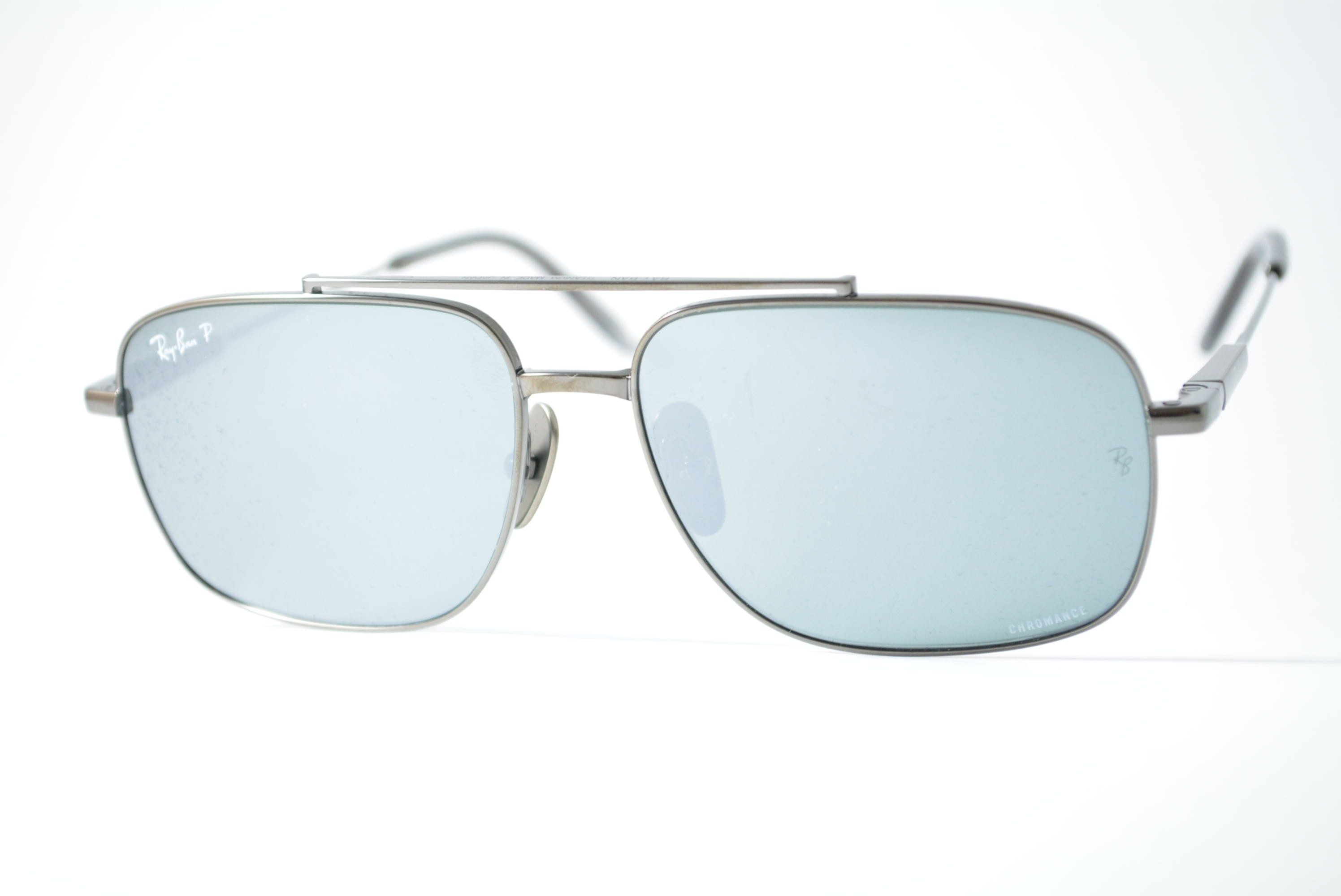 óculos de sol Ray Ban mod rb8096 165/gk Michael titanium polarizado