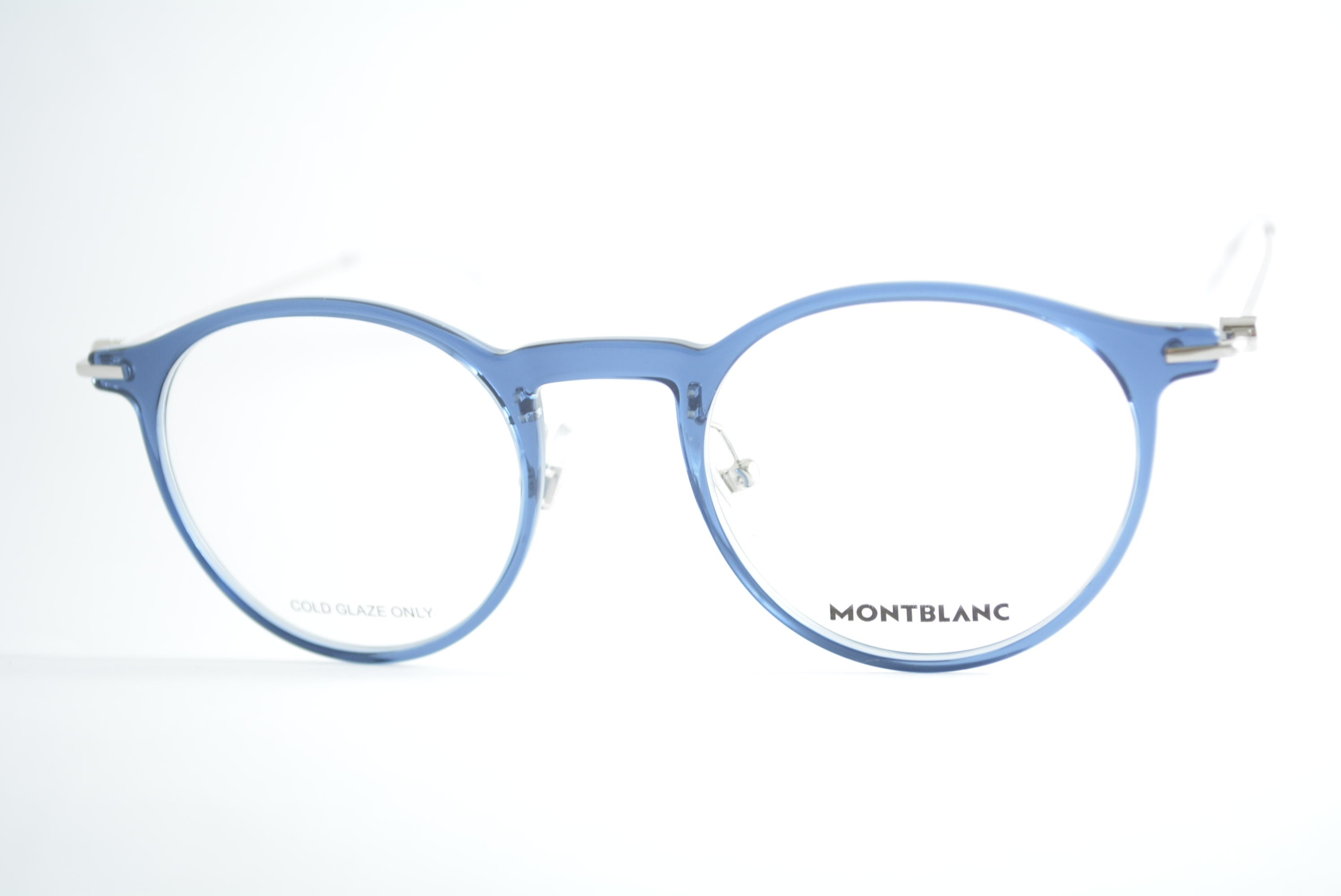 Óculos de sol quadrados com armação em metal dourado - Montblanc