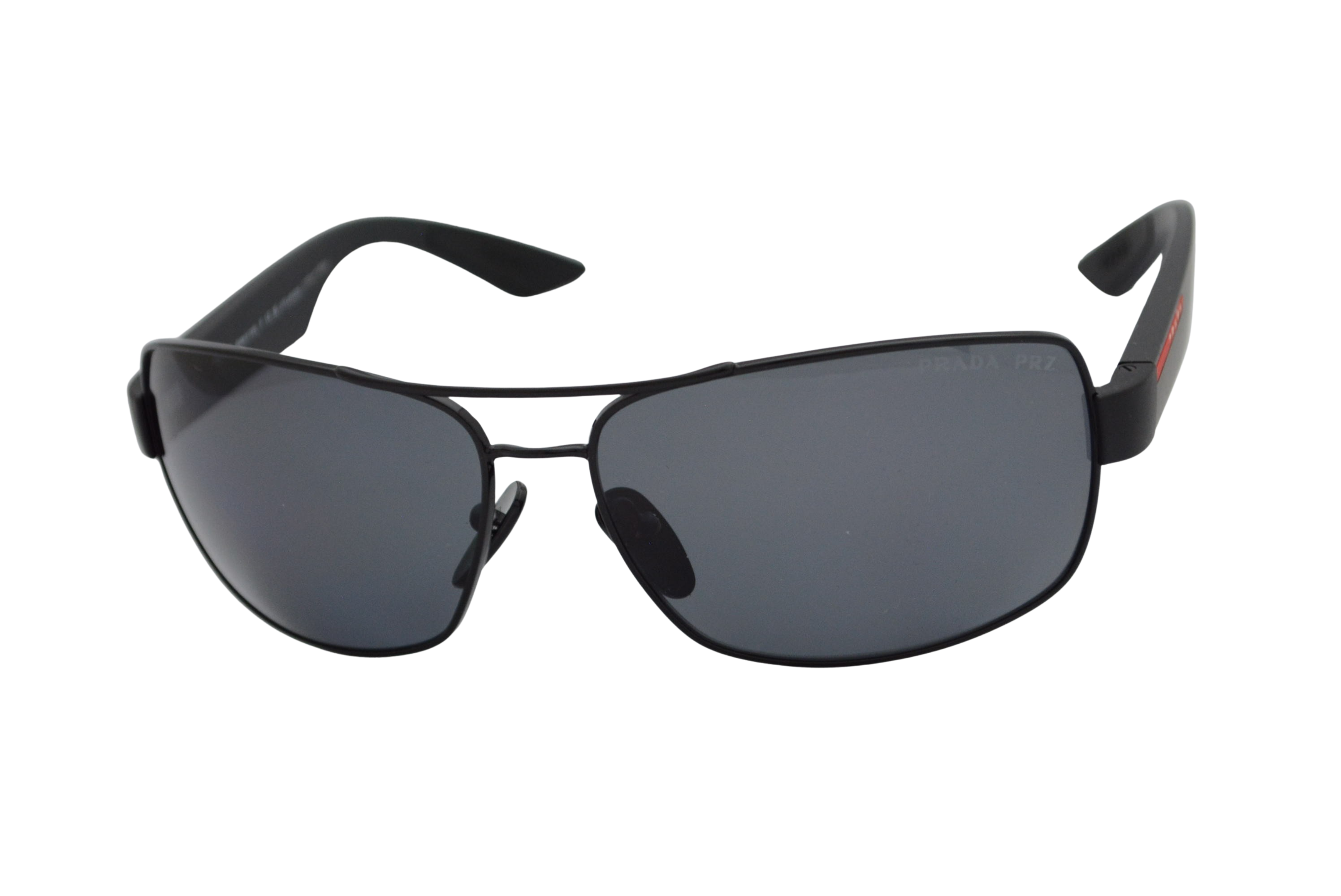 óculos de sol Prada Linea Rossa mod sps50z 1ab-02g polarizado