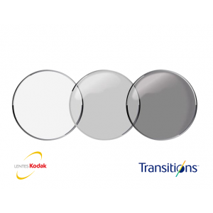 Par de lentes de óculos multifocal Kodak precise uhd poly transitions no reflex